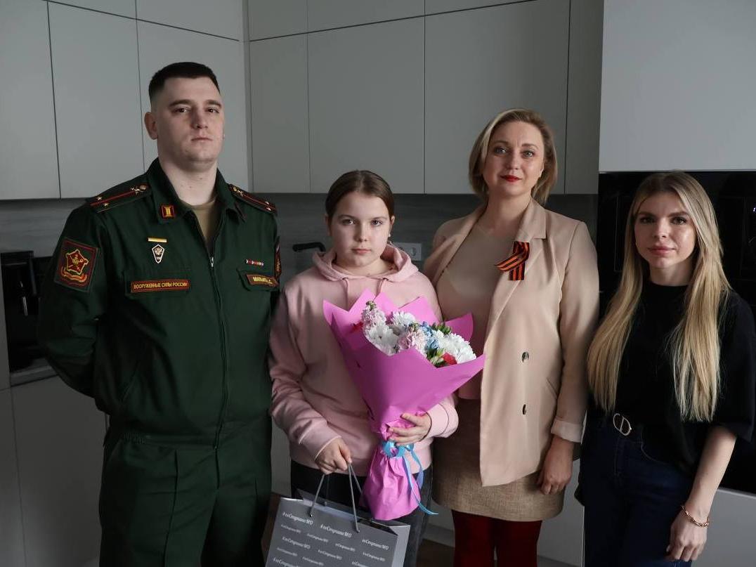 Дочь ступинского героя спецоперации Арину Бирюкову поздравили с Днем рождения 1