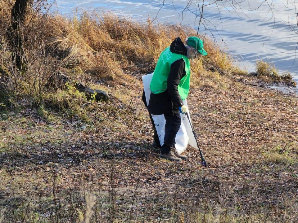 Эковолонтеры очистили территорию ступинского затона от мусора