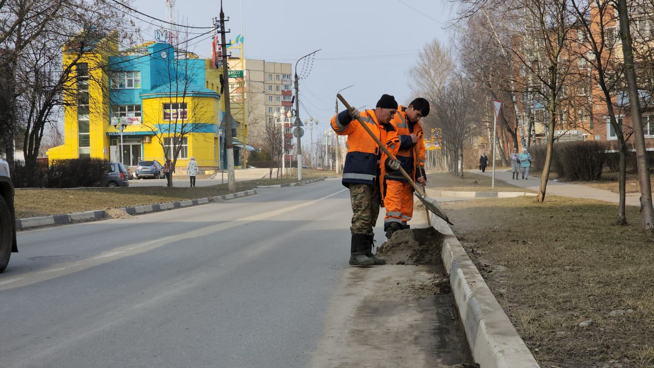 Улицу Куйбышева в Ступино очистили после зимы