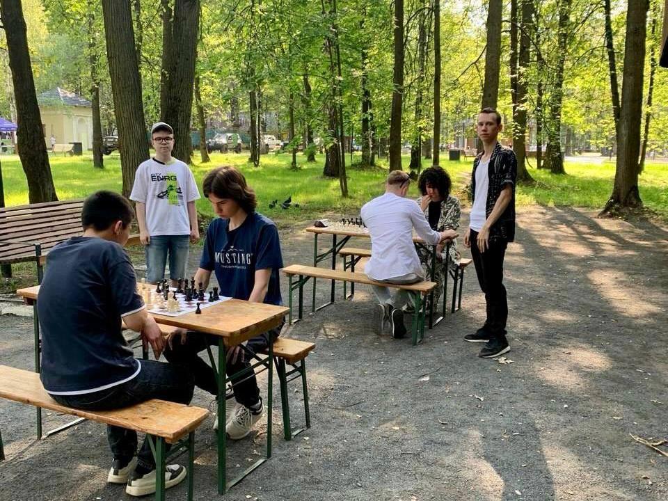 В День молодежи в ступинском парке Островского прошел шахматный турнир