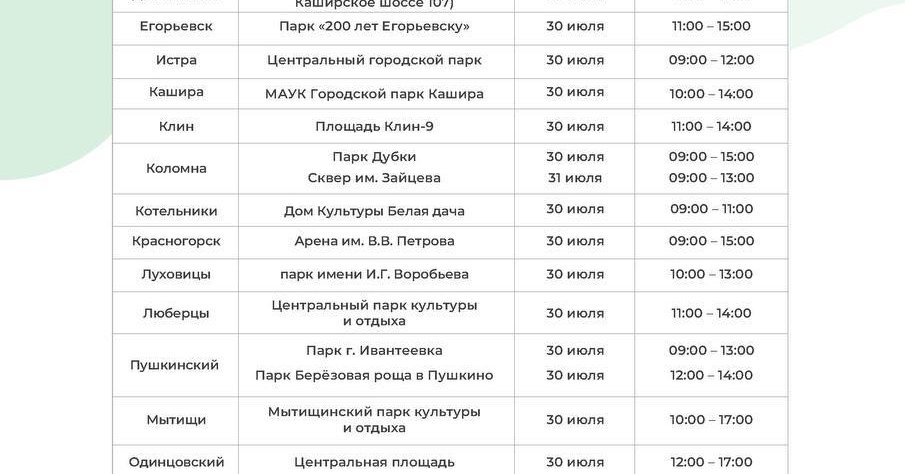 Расписание дмитровская истра завтра