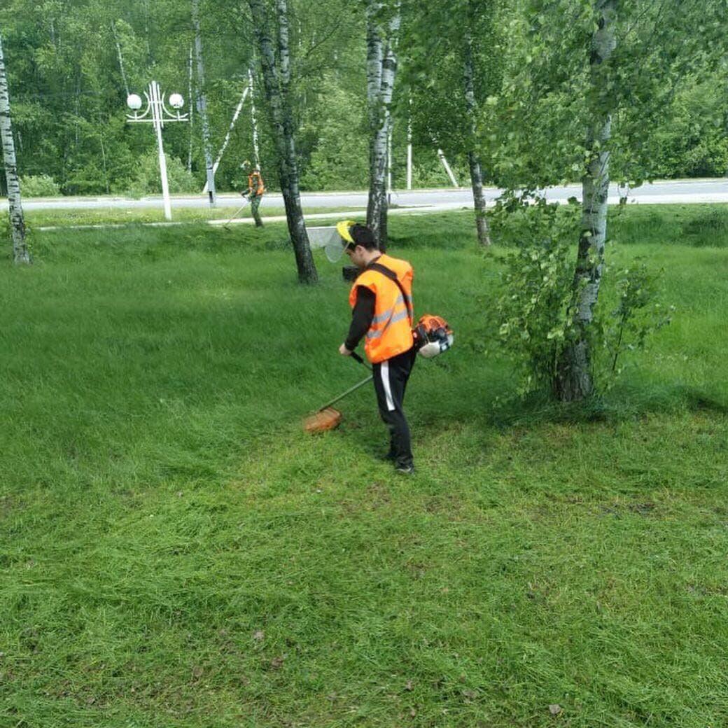 В городском округе Ступино продолжается покос травы. / Администрация  городского округа Ступино