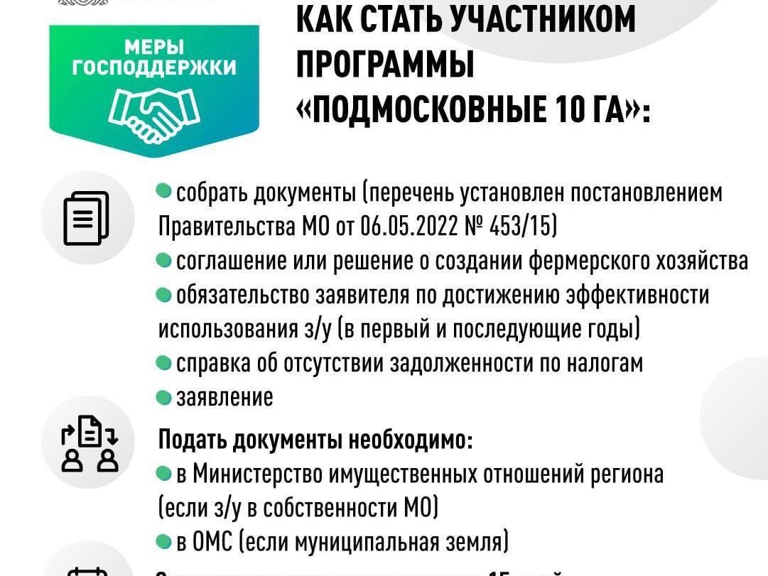 В Подмосковье начался приём заявок на участки по новой льготной программе «Подмосковные 10 гектаров»