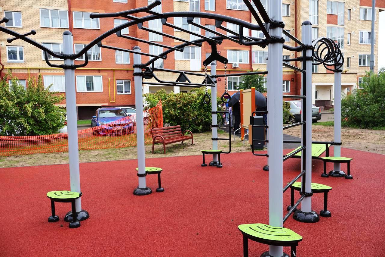 Воркаут-площадку установили в деревне Городище