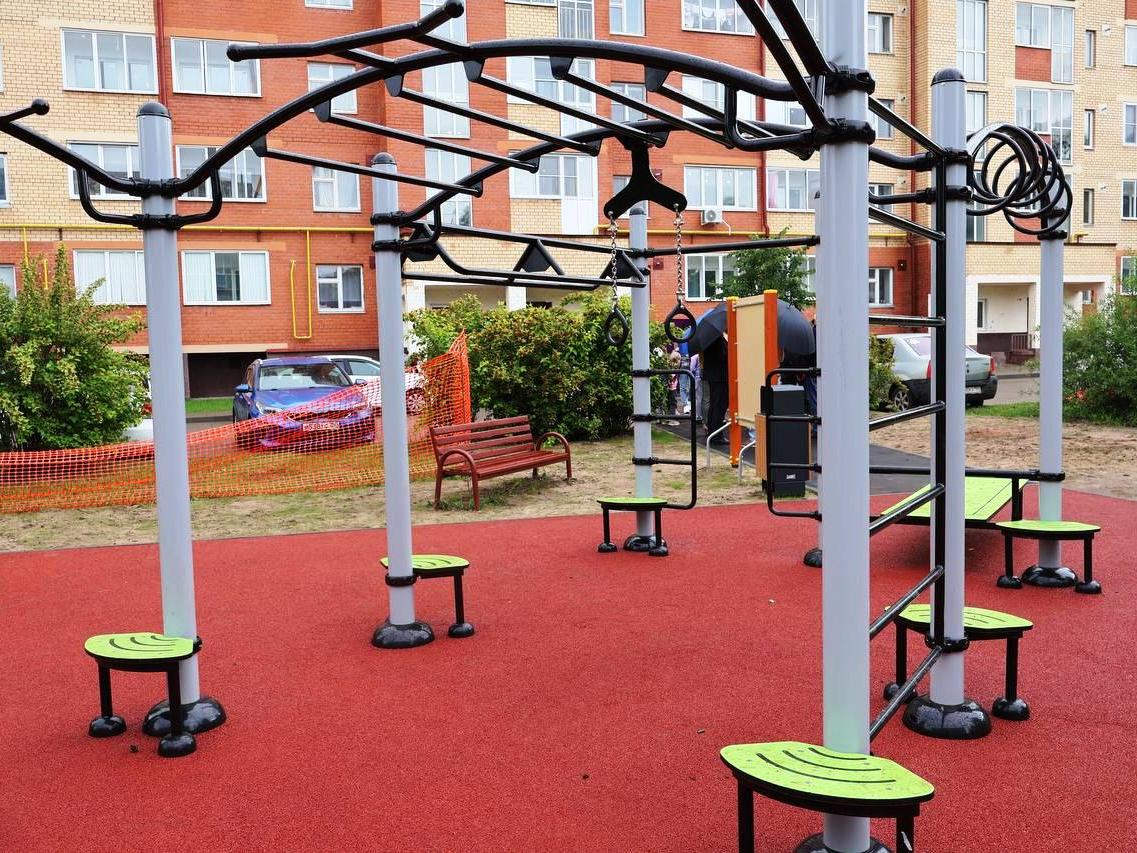 Воркаут-площадку установили в деревне Городище