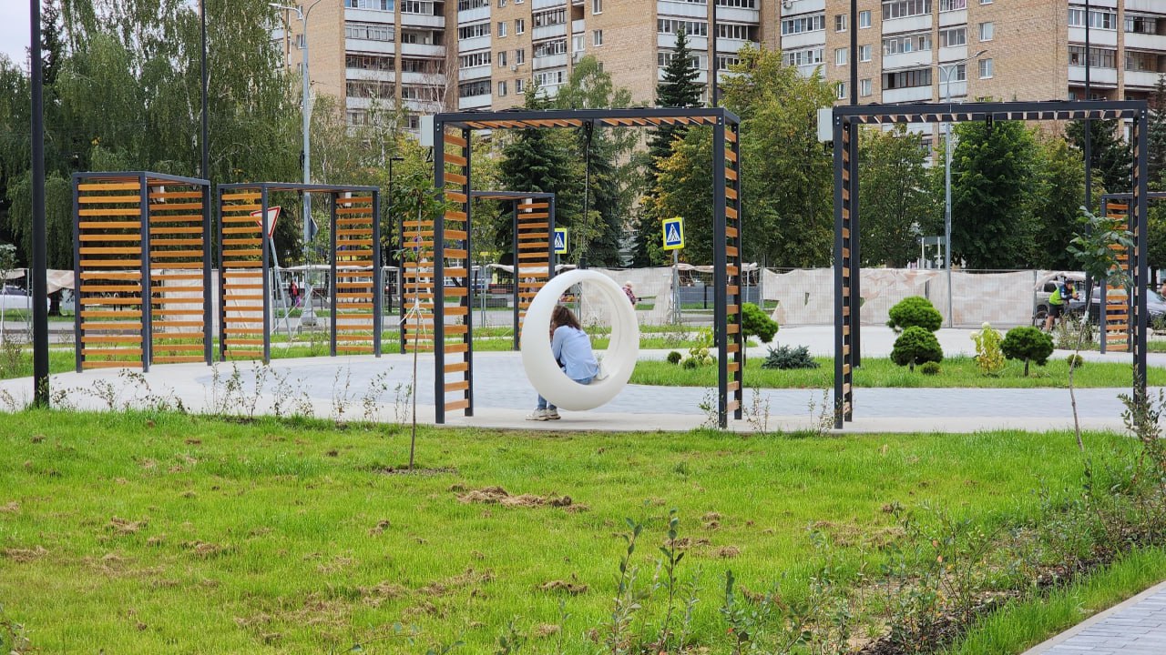 в Ступино завершается благоустройство сквера возле Нового рынка
